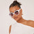 Square Shape Side Logo Detail Oversized Sunglasses In White